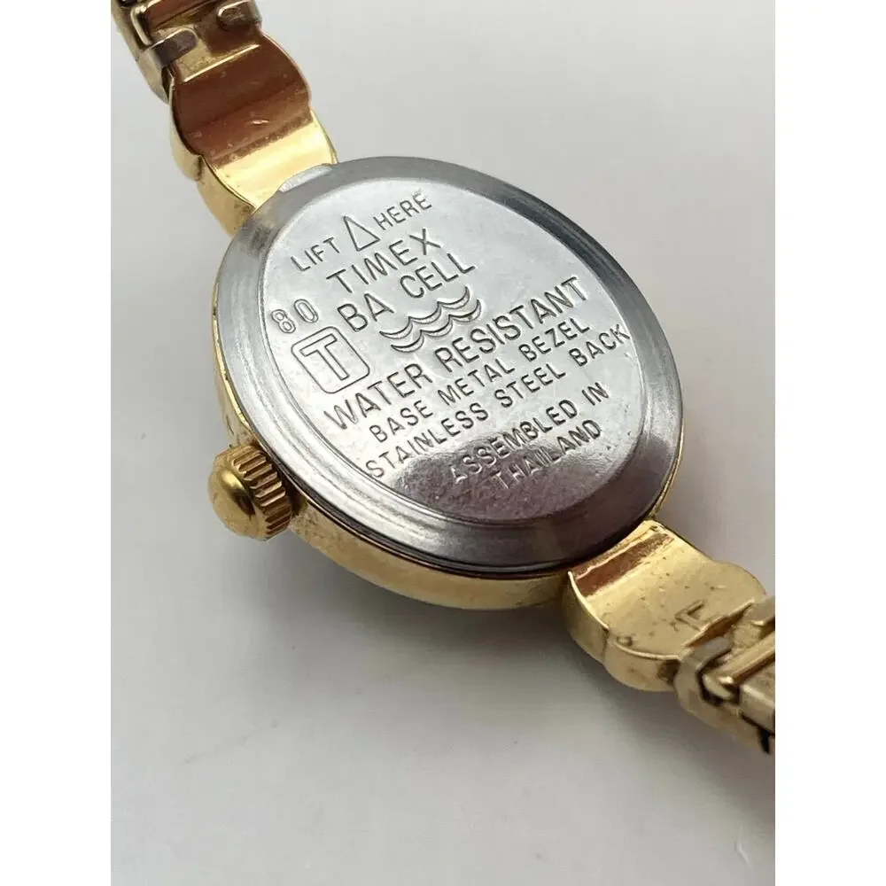 VTG Timex BA Cell Women's Petite Dress Cocktail Watch 17mm - New Battery WR